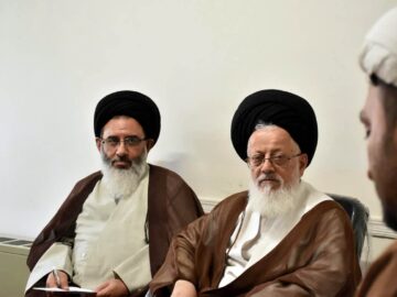 بازدید آیت الله سید مجتبی حسینی از امتحانات دروس خارج حوزه علمیه خراسان